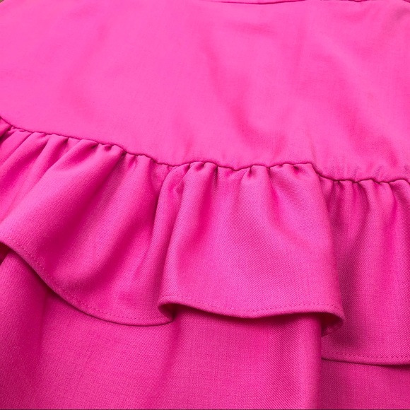 J. Crew Pink Wool Blend Tiered Ruffle Skirt - Picture 3 of 9